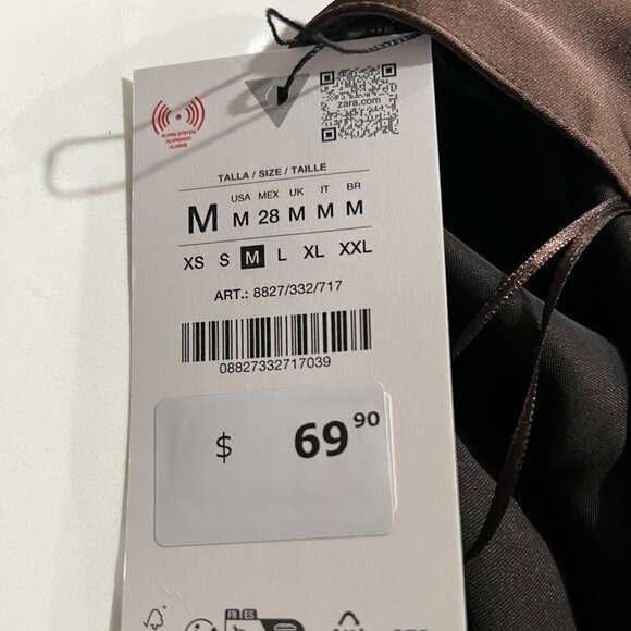 NWT Zara Satin Effect Lace Dress - Picture 15 of 15